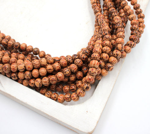 Palmwood Beads, 6mm, Round